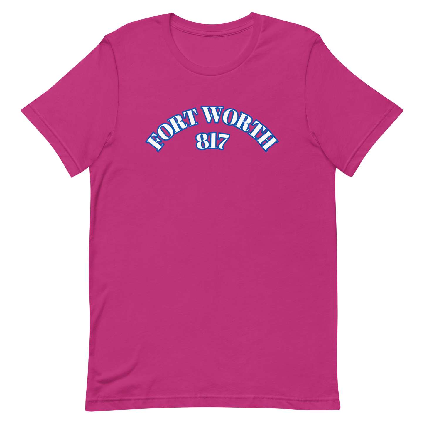 FTW 817 WHT font BLU outline Unisex t-shirt