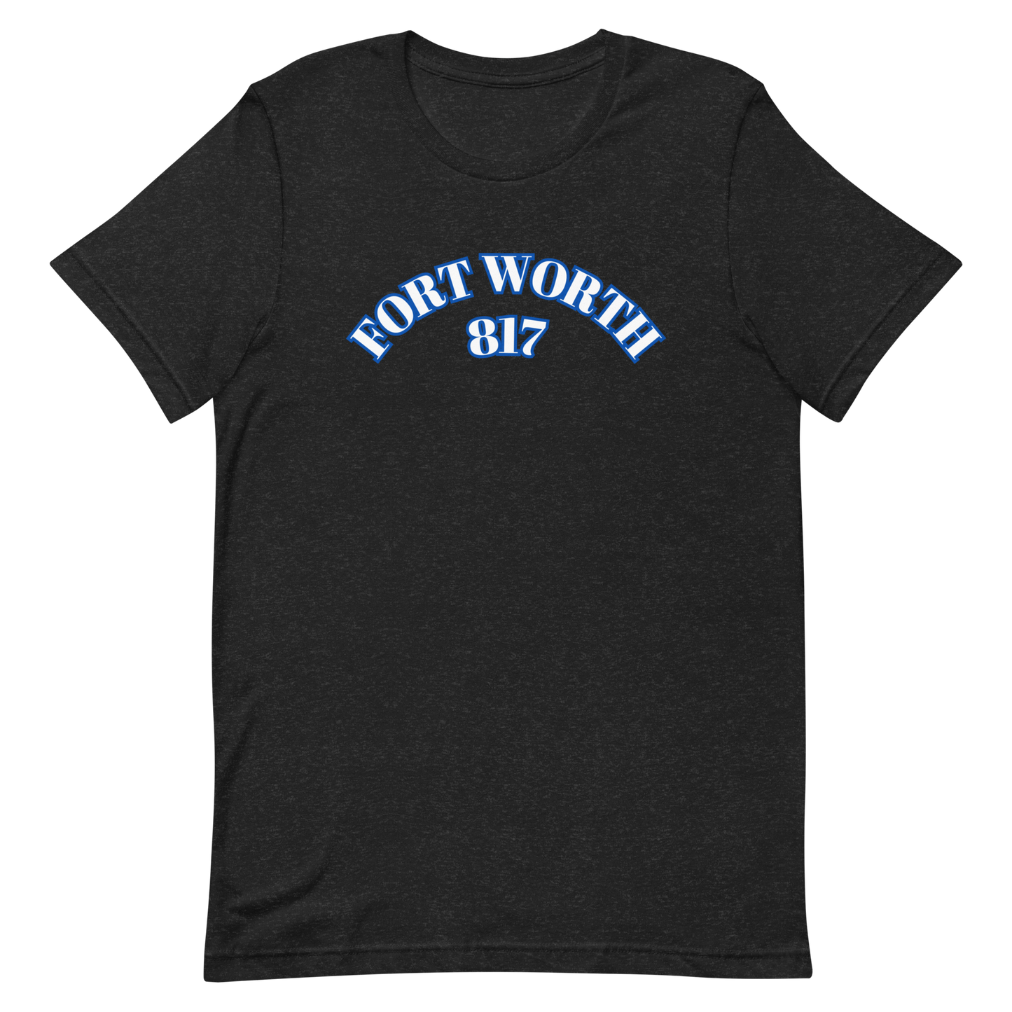 FTW 817 WHT font BLU outline Unisex t-shirt